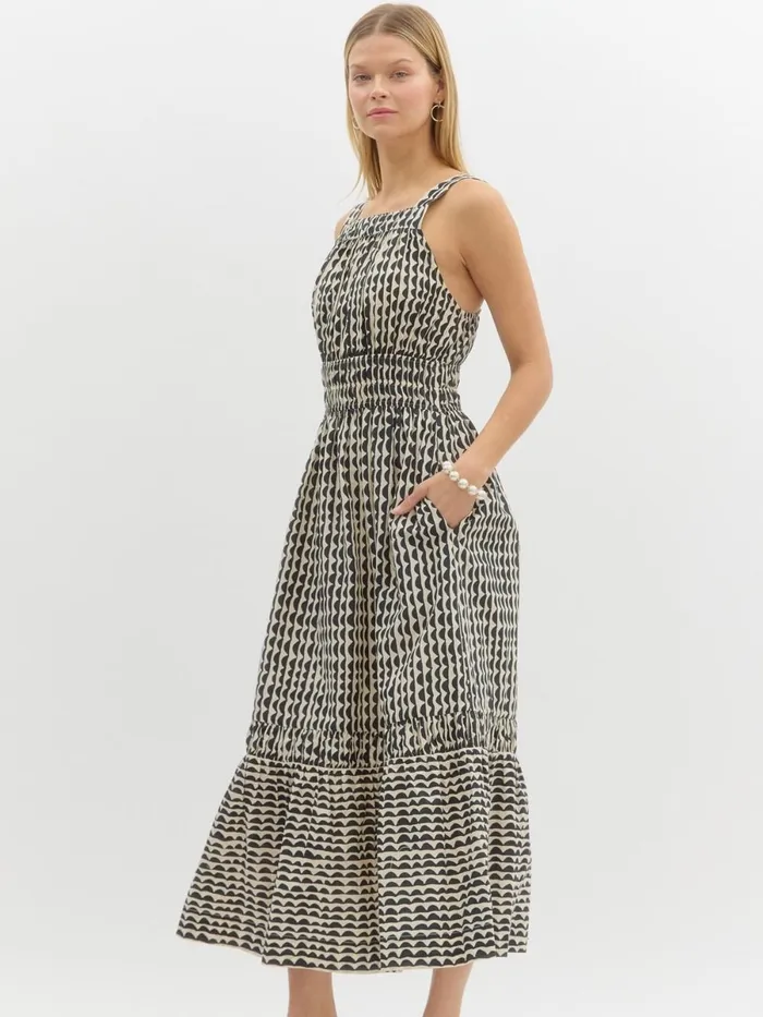 Earrings Entro Vanderbilt Midi Dress