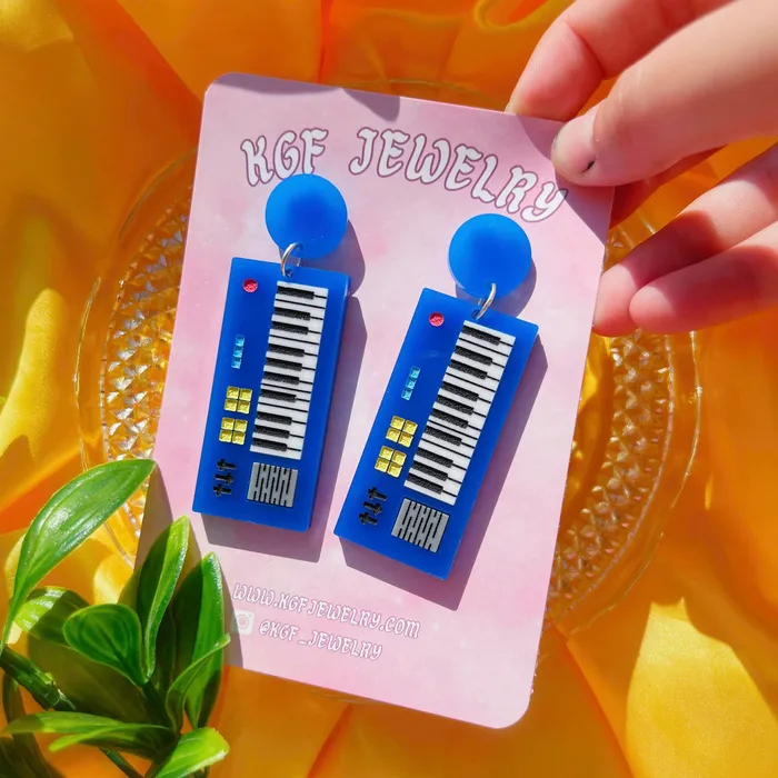 Earrings Genes Keyboard Acrylic Earrings Keychain Pin KGF Jewelry