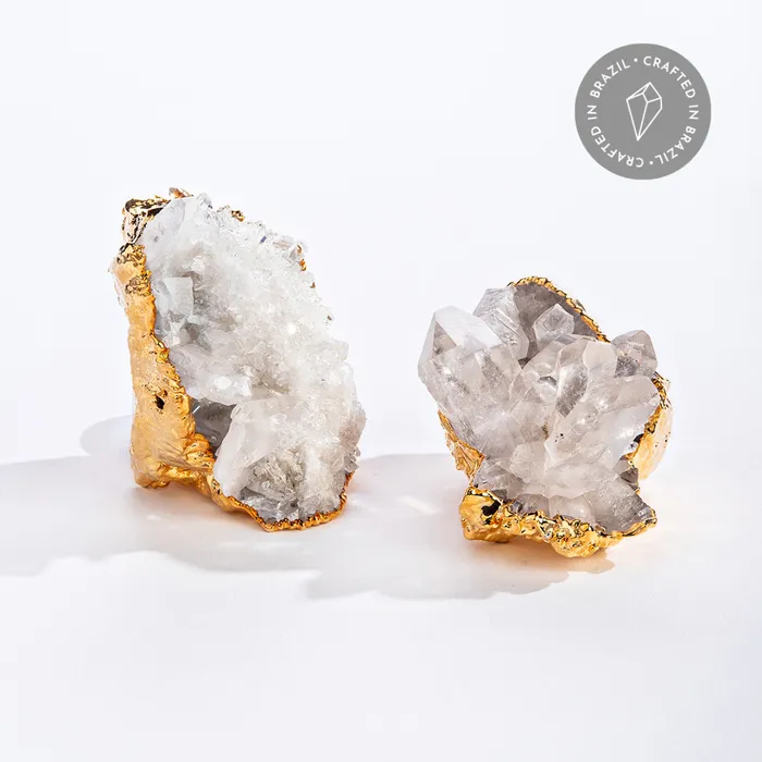 Earrings GEOCENTRAL Gilded Quartz Paperweight