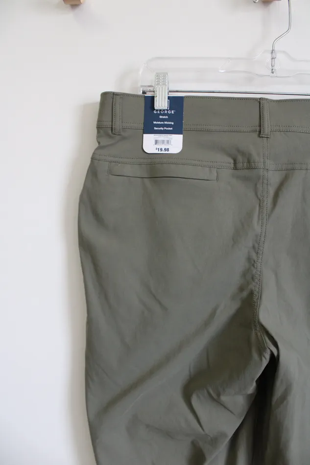 Earrings George NEW George Green Casual Stretch Pant 34X30
