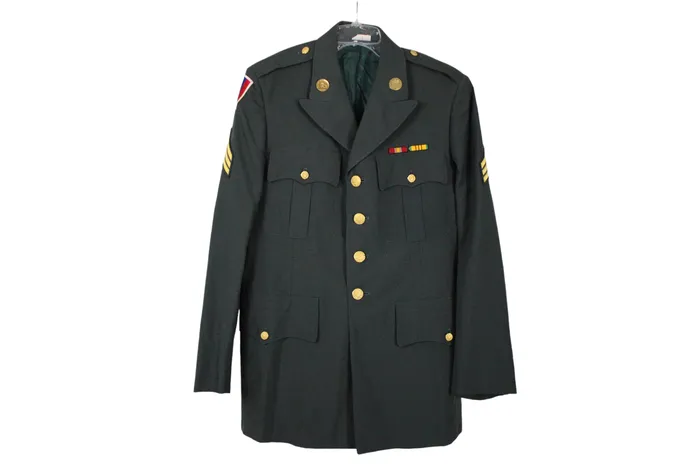Earrings Green Service Uniform Jacket 38 Long Jubilee Thrift