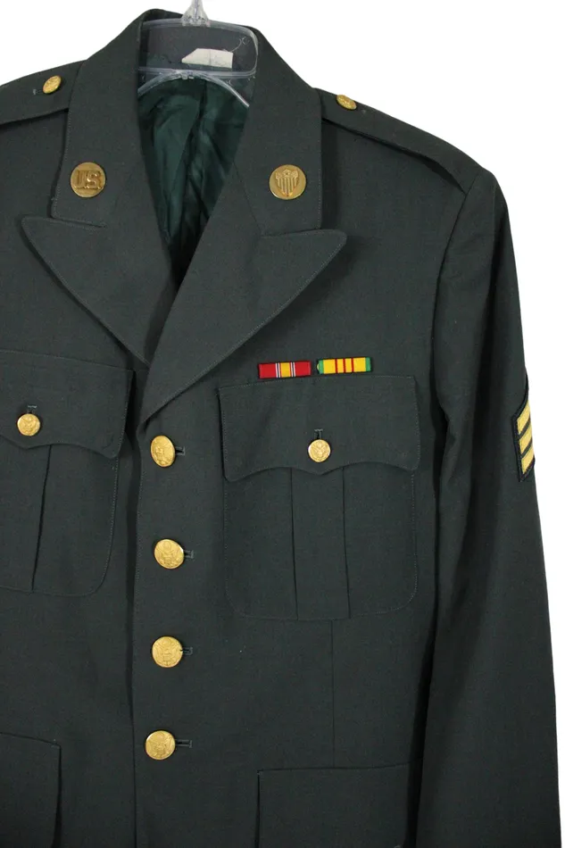 Earrings Green Service Uniform Jacket 38 Long Jubilee Thrift Earrings Green Service Uniform Jacket 38 Long Jubilee Thrift