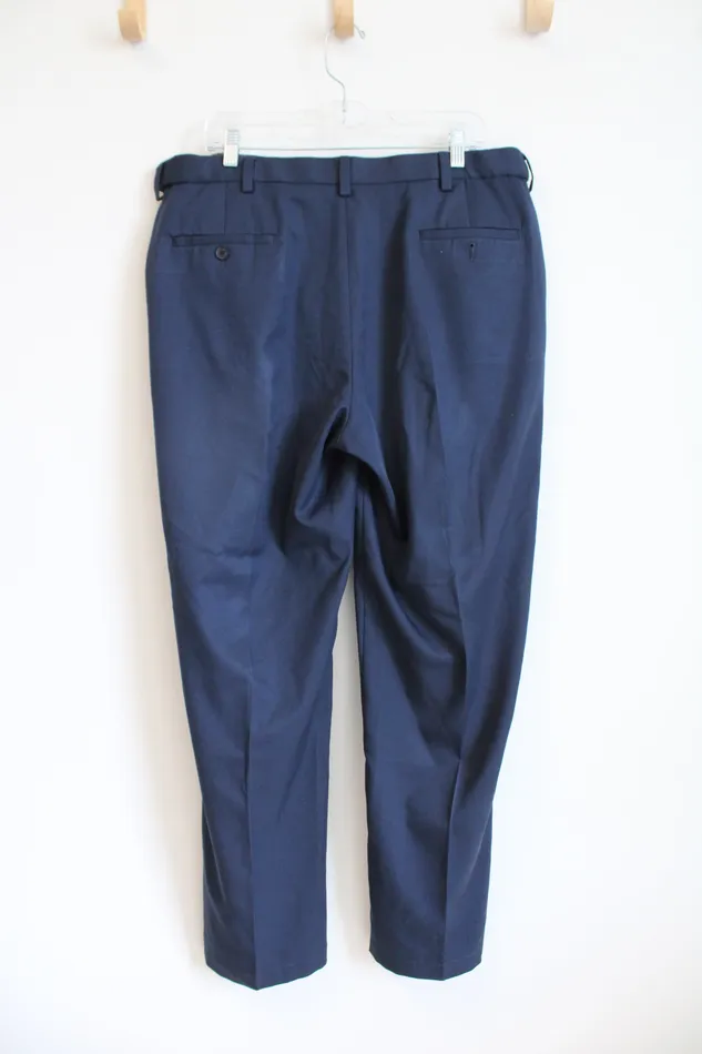 Earrings Haggar Haggar Classic Fit Navy Dress Pants 38X31