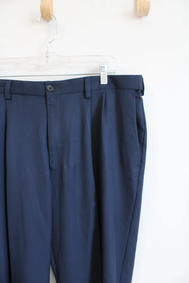 Earrings Haggar Haggar Classic Fit Navy Dress Pants 38X31