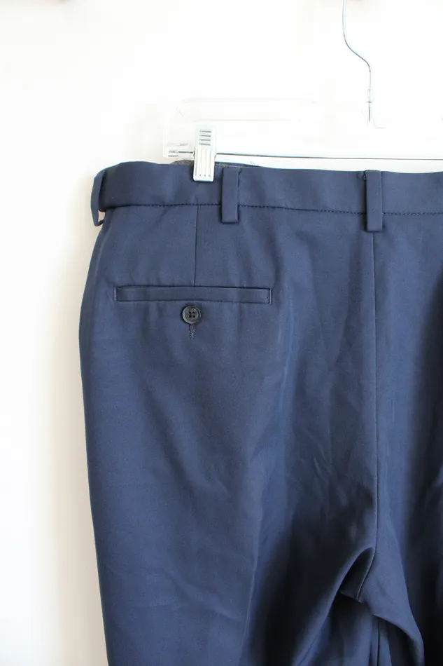 Earrings Haggar Haggar Classic Fit Navy Dress Pants 38X31