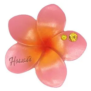 Earrings HandPainted Plumeria Pink Refrigerator Magnet MADDENCORP