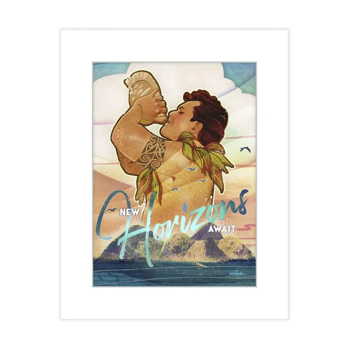 Earrings Horizons Matted Print by Kat Reeder 11 Inch x 14 Inch KATREEDER