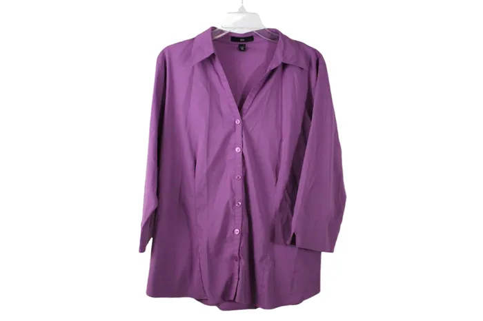 Earrings ico ico Purple Button Down Shirt XL