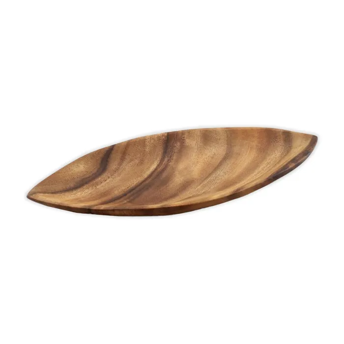 Earrings ISLANDERGRP Acacia Wood CanoeShaped Serving Dish 12 x 45