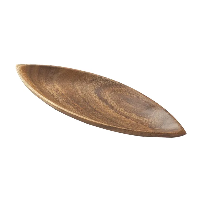 Earrings ISLANDERGRP Acacia Wood CanoeShaped Serving Dish 12 x 45