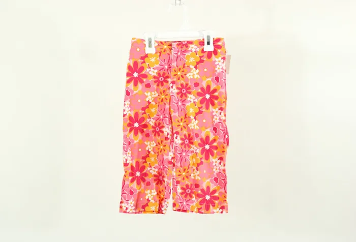 Earrings Jubilee Thrift Osh Kosh Pink Floral 70s Style Pants Size 6