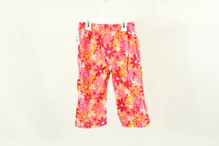 Earrings Jubilee Thrift Osh Kosh Pink Floral 70s Style Pants Size 6