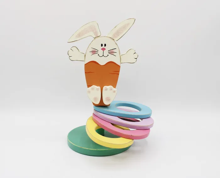 Earrings Jubilee Thrift Wooden Easter Bunny Decor