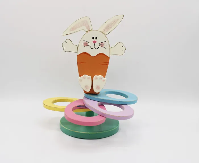 Earrings Jubilee Thrift Wooden Easter Bunny Decor