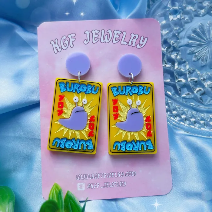 Earrings KGF Jewelry Burobu Card Acrylic Earrings Keychains Pins