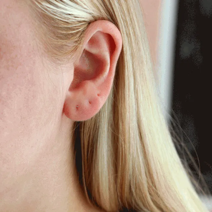 Earrings Kris Nations Lightning Bolt Flat Back Single Stud Earring in 14k Gold