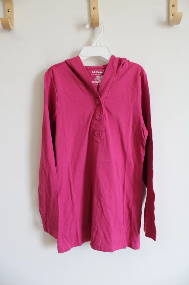Earrings LL Bean LL Bean Pink Cotton Hooded Dress Youth 8