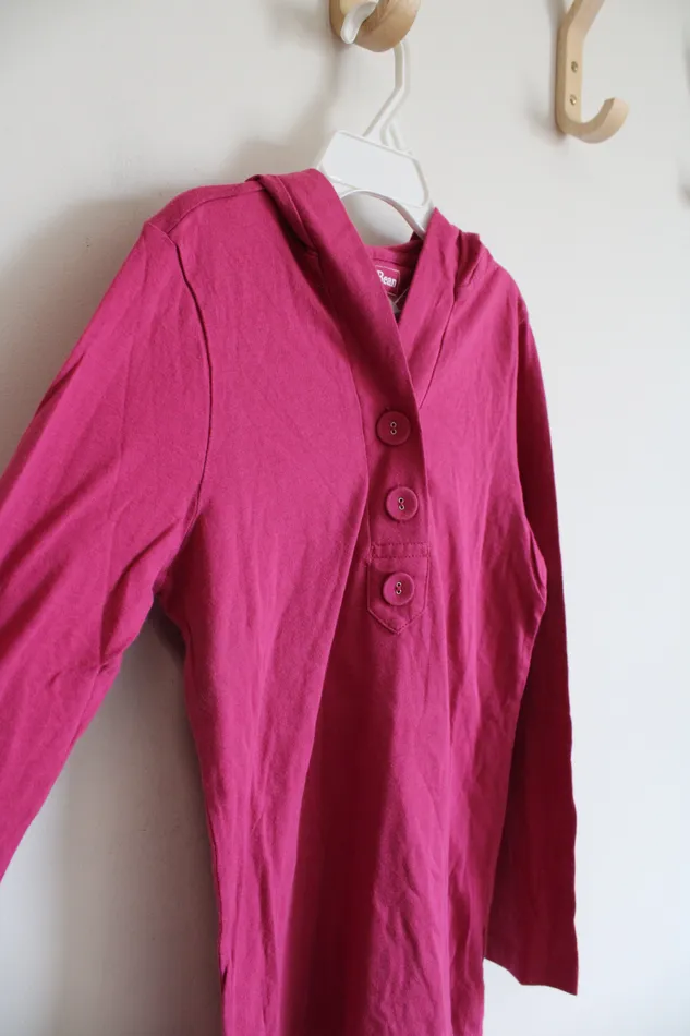 Earrings LL Bean LL Bean Pink Cotton Hooded Dress Youth 8