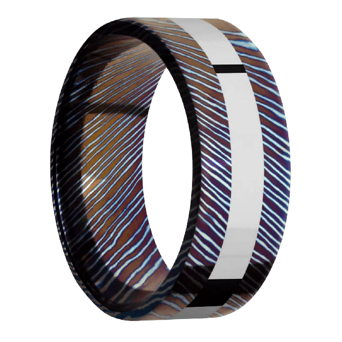 Earrings Lashbrook Titanium Damascus Polish Finish