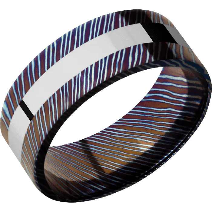 Earrings Lashbrook Titanium Damascus Polish Finish