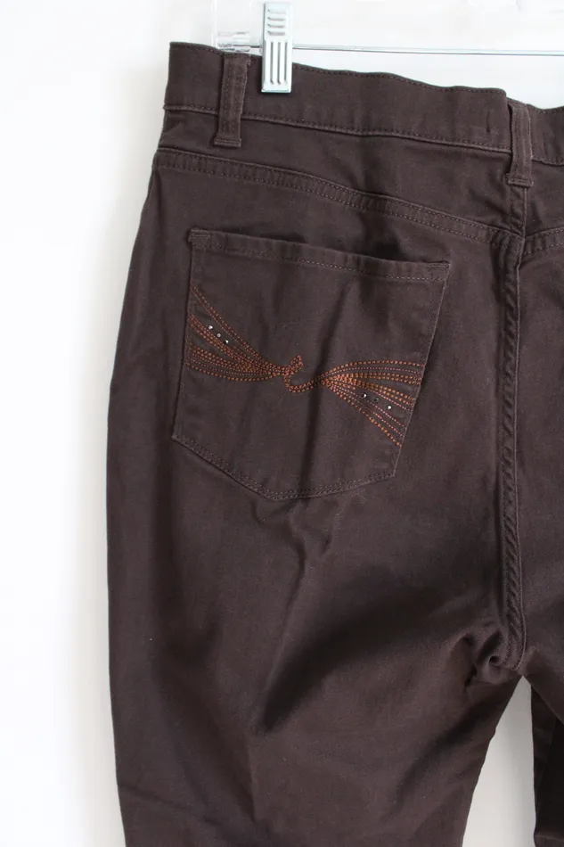 Earrings Lee Lee Straight Leg Classic Fit Brown Jeans 12 Short