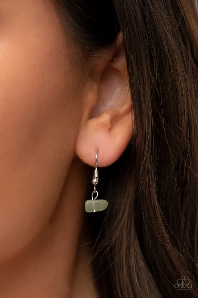 Earrings Listen to Your Soul Green Paparazzi Accessories