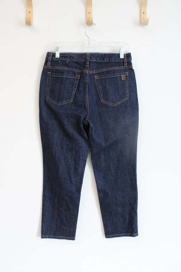 Earrings Liz Claiborne Liz Claiborne Slim Dark Wash Jean Capris 6