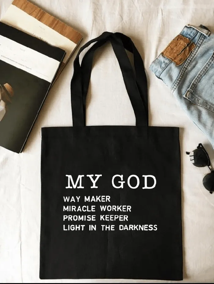 Earrings Lords Guidance Christian Faith Quotes Tote Bags
