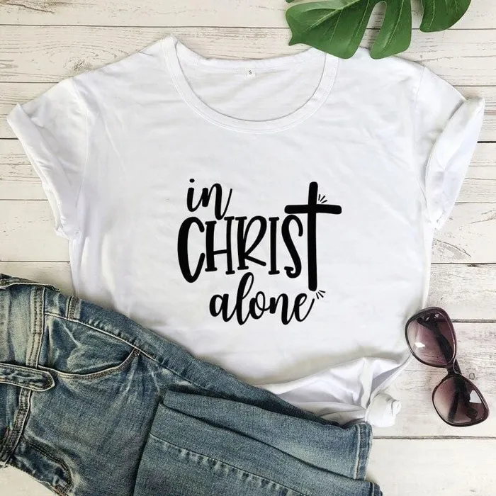 Earrings Lords Guidance Christian TShirt br In Christ Alone