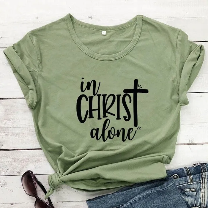 Earrings Lords Guidance Christian TShirt br In Christ Alone