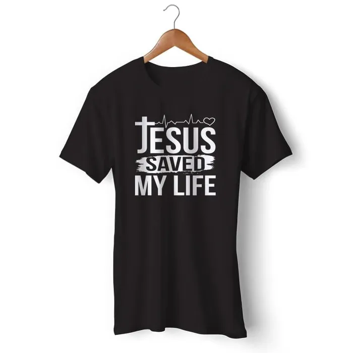 Earrings Lords Guidance Christian TShirt br Jesus Saved My Life
