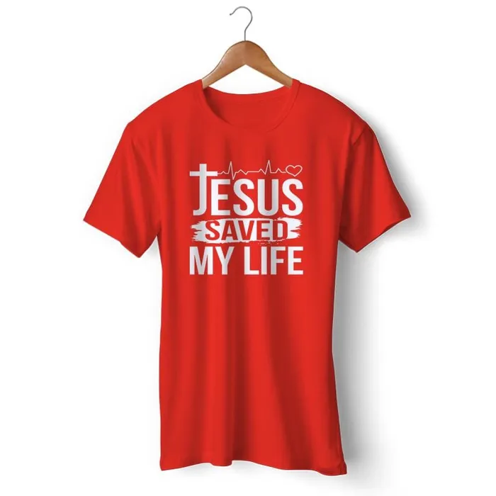 Earrings Lords Guidance Christian TShirt br Jesus Saved My Life