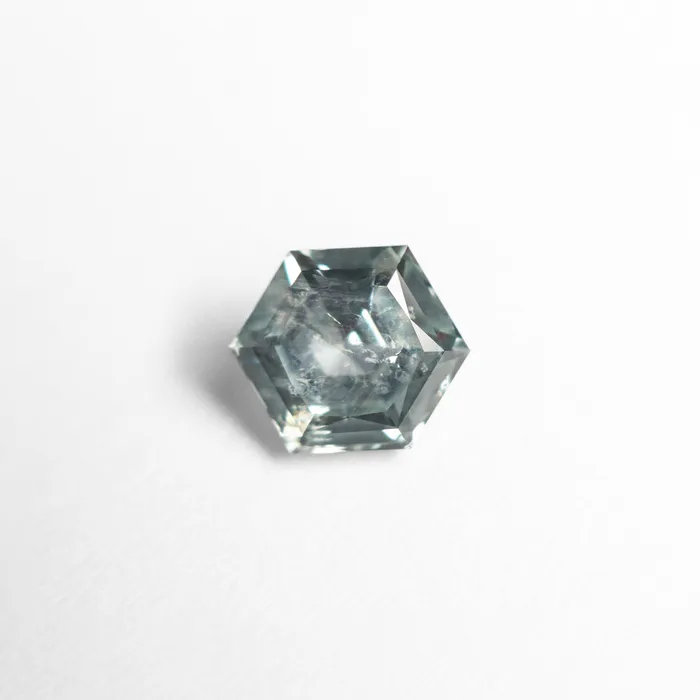 Earrings Misfit Gems GreenTeal Brilliant Sapphire 121ct Hexagon