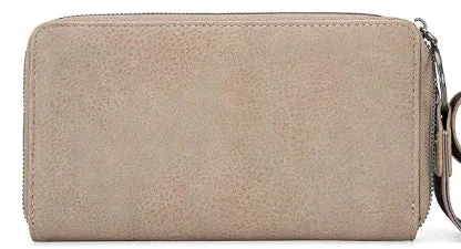 Earrings MONTANA WEST Wrangler Embroidered Embossed Wallet Wristlet Tan