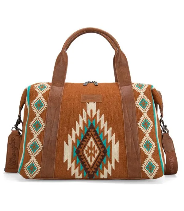 Earrings MONTANA WEST Wrangler Southwestern Knitted Duffle Bag Brown