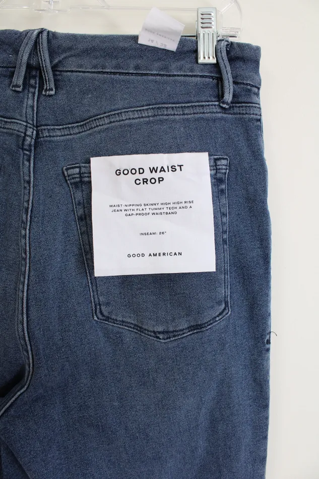 Earrings NEW Good American Good Waist Crop Jeans 1432 Good American