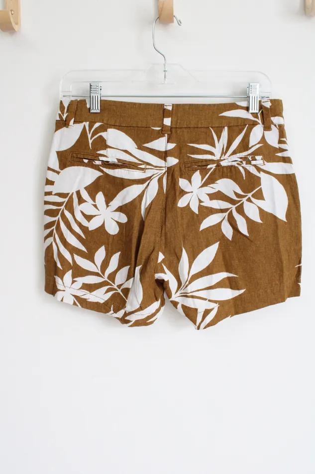 Earrings Old Navy Old Navy Everyday Short Mustard Yellow Tropical Linen Blend Shorts 2