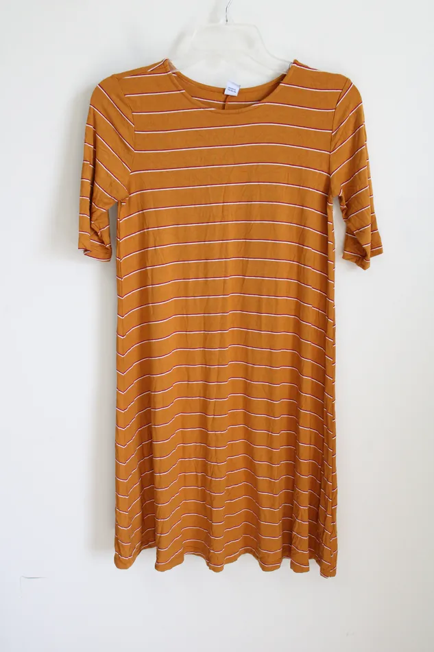 Earrings Old Navy Old Navy Orange Striped Swing Dress XS
