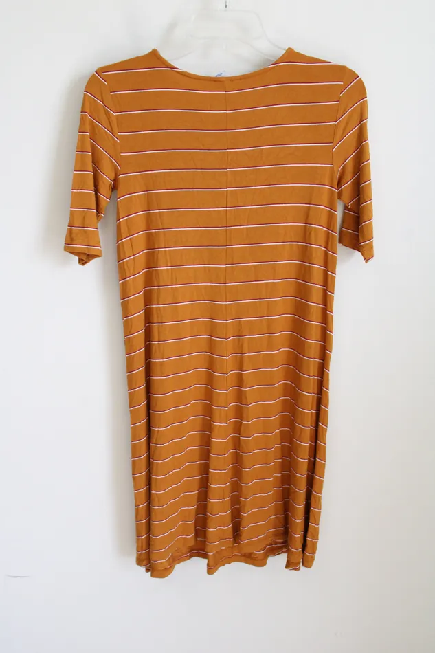 Earrings Old Navy Old Navy Orange Striped Swing Dress XS