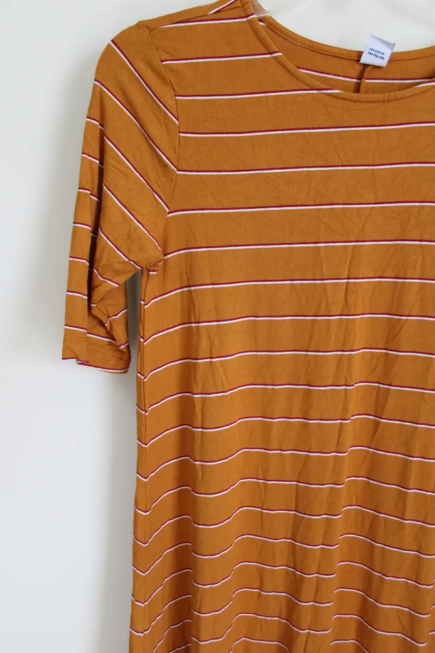 Earrings Old Navy Old Navy Orange Striped Swing Dress XS