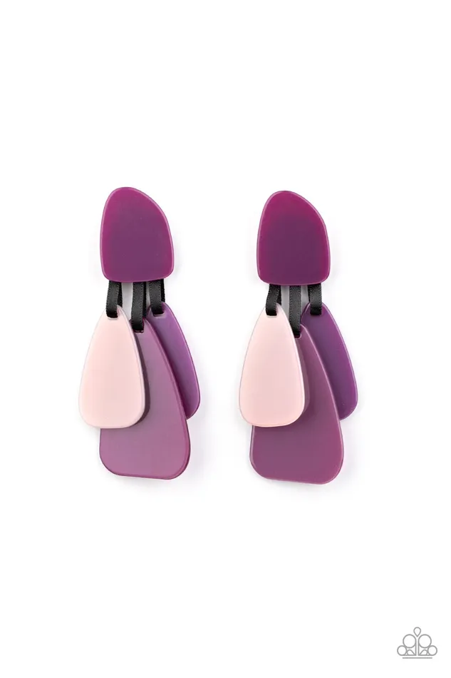 Earrings Paparazzi Accessories All FAUX One Purple