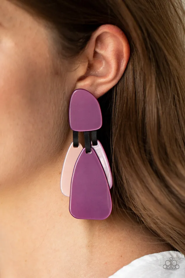 Earrings Paparazzi Accessories All FAUX One Purple