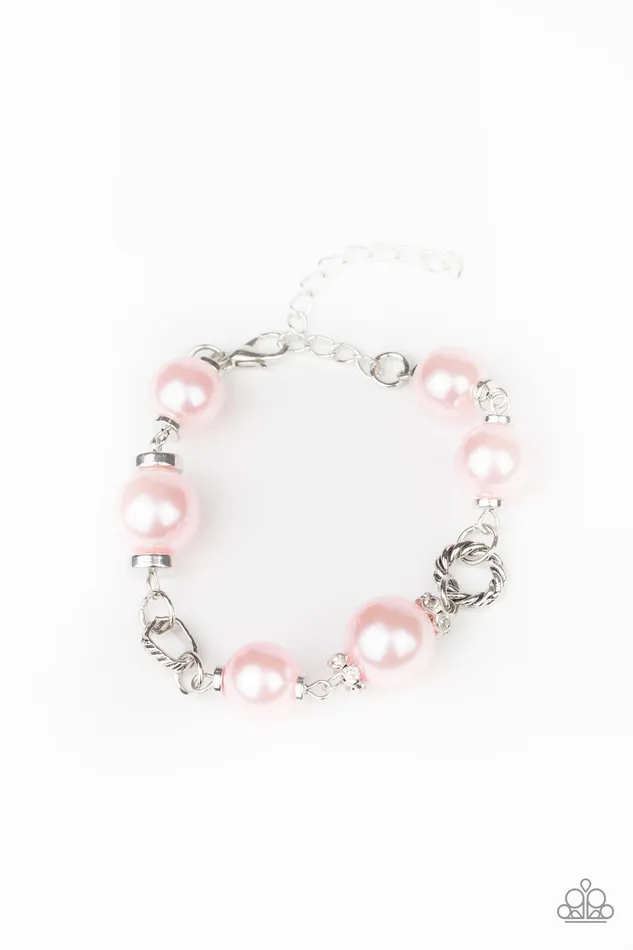Earrings Paparazzi Accessories Boardroom Baller Pink