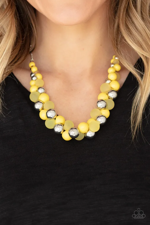 Earrings Paparazzi Accessories Bubbly Brilliance Yellow