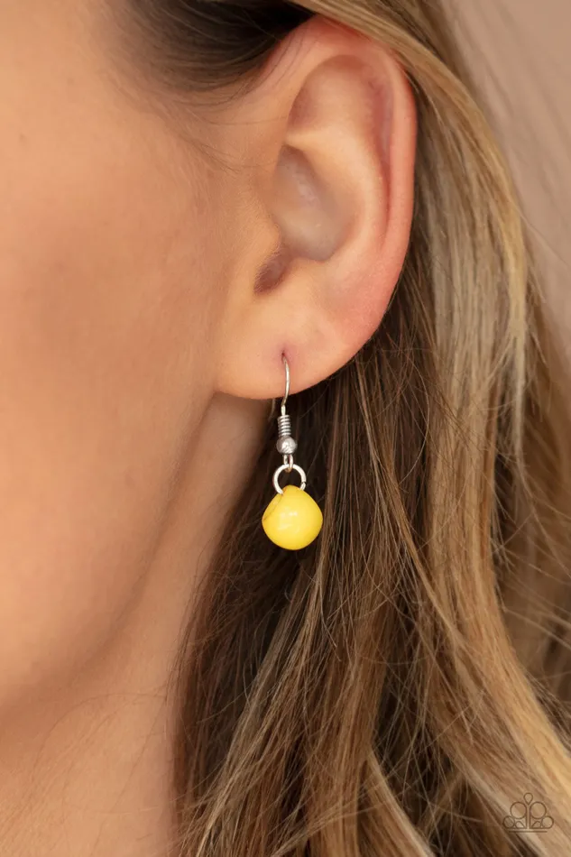Earrings Paparazzi Accessories Bubbly Brilliance Yellow