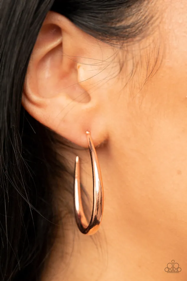 Earrings Paparazzi Accessories CURVE Your Appetite Copper