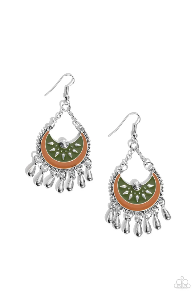 Earrings Paparazzi Accessories I Just Need CHIME Green