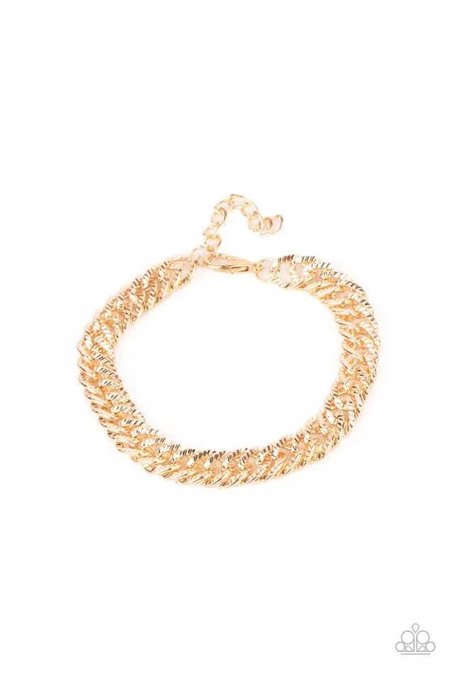 Earrings Paparazzi Accessories On The Up and UPPERCUT Gold