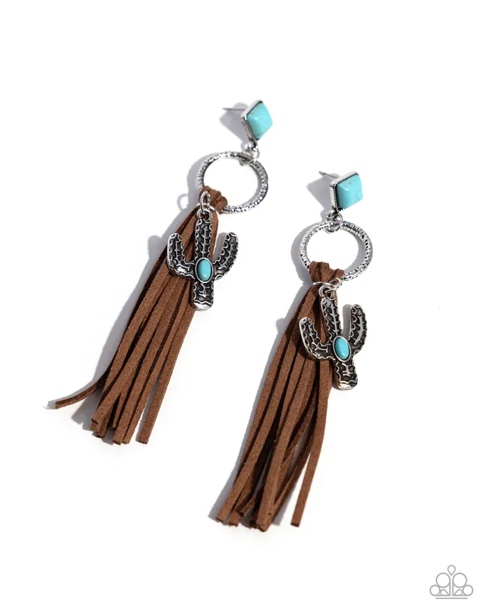 Earrings Paparazzi Accessories Southwestern Season Brown