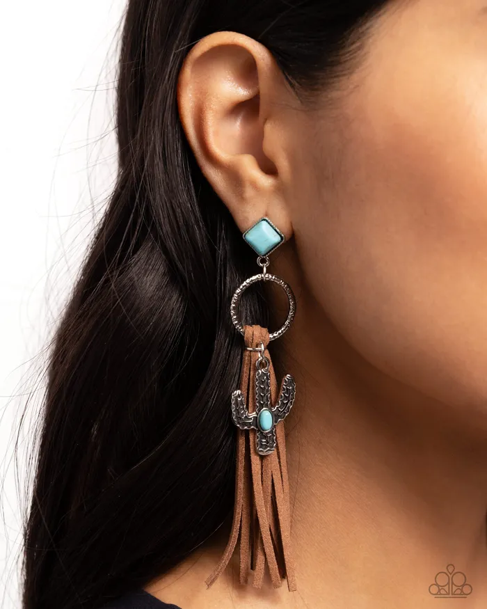 Earrings Paparazzi Accessories Southwestern Season Brown